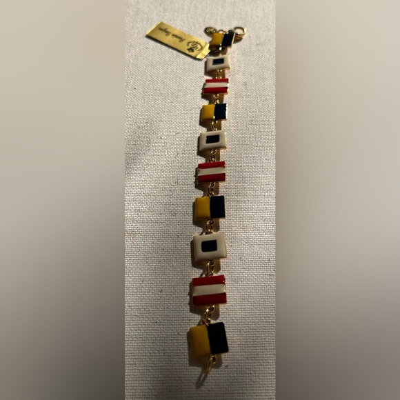 Vintage Premier Designs Nautical Flag Enamel Bracelet - Picture 2 of 3